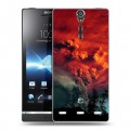 Дизайнерский пластиковый чехол для Sony Xperia S Вулканы