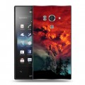 Дизайнерский пластиковый чехол для Sony Xperia acro S Вулканы