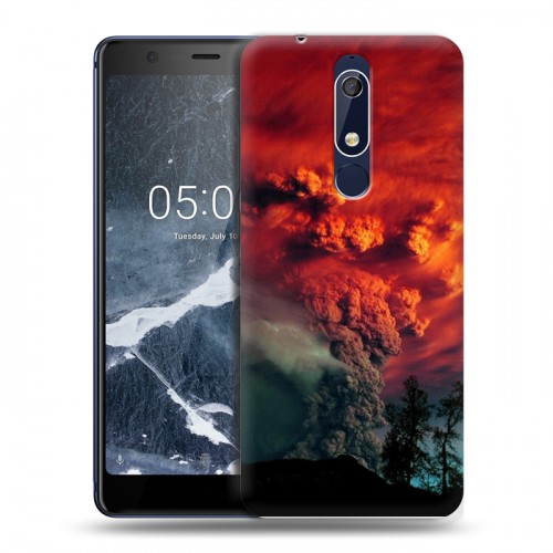 Дизайнерский пластиковый чехол для Nokia 5.1 Вулканы