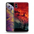 Дизайнерский силиконовый чехол для Iphone Xs Max Вулканы