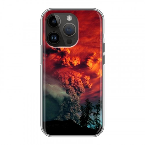 Дизайнерский силиконовый чехол для Iphone 14 Pro Вулканы