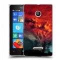 Дизайнерский пластиковый чехол для Microsoft Lumia 435 Вулканы