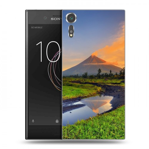 Дизайнерский пластиковый чехол для Sony Xperia XZs Вулканы