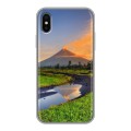 Дизайнерский силиконовый чехол для Iphone x10 Вулканы