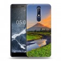 Дизайнерский пластиковый чехол для Nokia 5.1 Вулканы