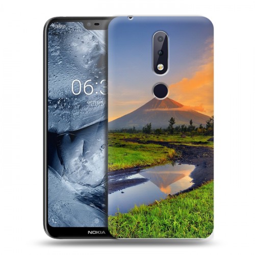 Дизайнерский пластиковый чехол для Nokia 6.1 Plus Вулканы