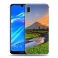 Дизайнерский пластиковый чехол для Huawei Y6 (2019) Вулканы