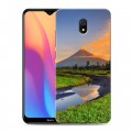 Дизайнерский силиконовый с усиленными углами чехол для Xiaomi RedMi 8A Вулканы