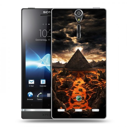 Дизайнерский пластиковый чехол для Sony Xperia S Вулканы