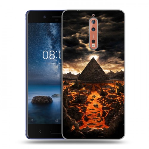 Дизайнерский пластиковый чехол для Nokia 8 Вулканы