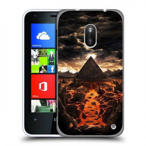 Дизайнерский пластиковый чехол для Nokia Lumia 620 Вулканы