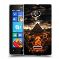 Дизайнерский пластиковый чехол для Microsoft Lumia 435 Вулканы