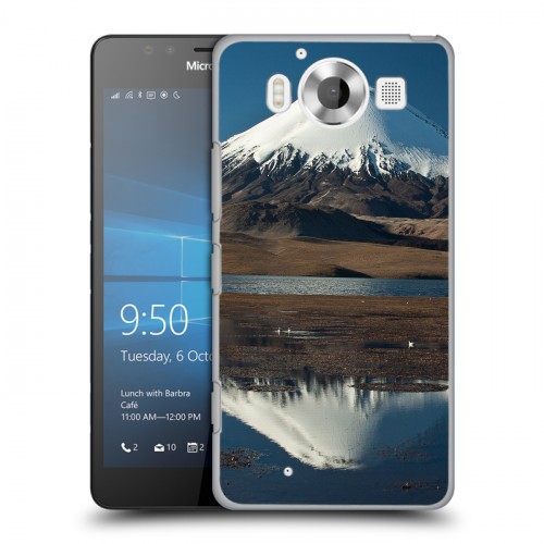 Дизайнерский пластиковый чехол для Microsoft Lumia 950 Вулканы