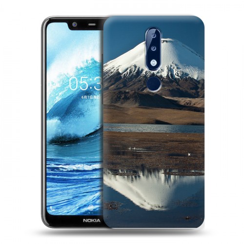 Дизайнерский пластиковый чехол для Nokia 5.1 Plus Вулканы