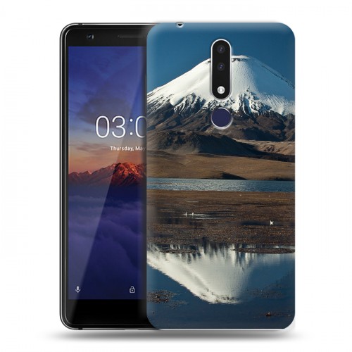 Дизайнерский силиконовый чехол для Nokia 3.1 Plus Вулканы