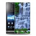 Дизайнерский пластиковый чехол для Sony Xperia S Водопады