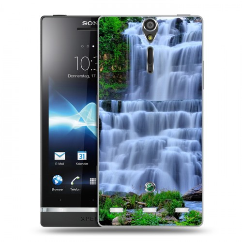 Дизайнерский пластиковый чехол для Sony Xperia S Водопады