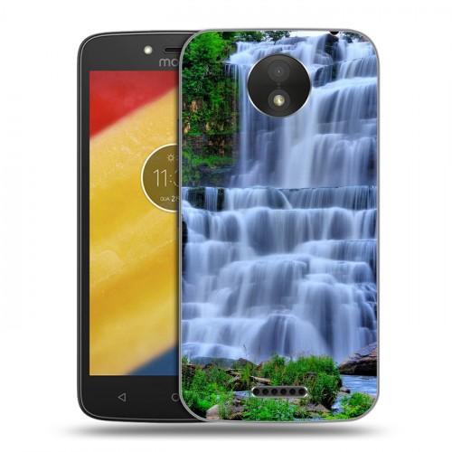 Дизайнерский пластиковый чехол для Motorola Moto C Plus Водопады