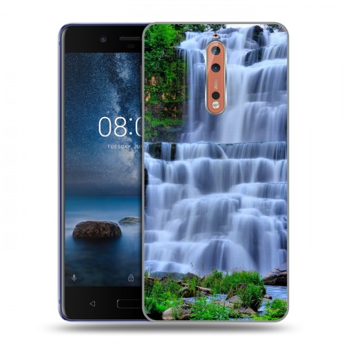 Дизайнерский пластиковый чехол для Nokia 8 Водопады