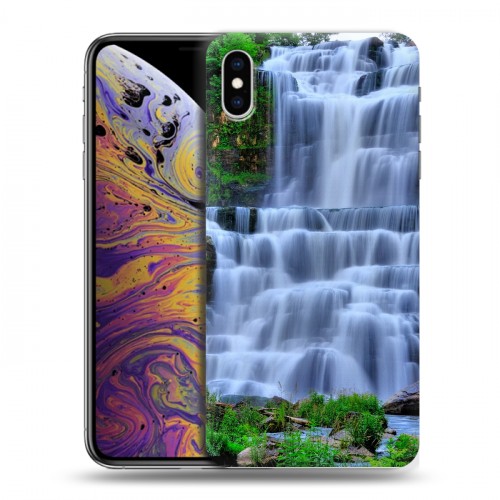 Дизайнерский силиконовый чехол для Iphone Xs Max Водопады