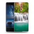 Дизайнерский пластиковый чехол для Nokia 8 Водопады