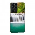 Дизайнерский пластиковый чехол для Samsung Galaxy S21 Ultra Водопады