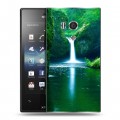 Дизайнерский пластиковый чехол для Sony Xperia acro S Водопады