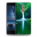 Дизайнерский пластиковый чехол для Nokia 8 Водопады