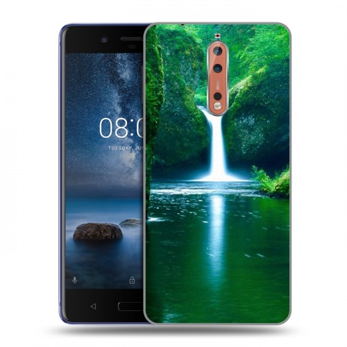 Дизайнерский пластиковый чехол для Nokia 8 Водопады