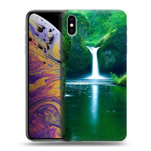 Дизайнерский силиконовый чехол для Iphone Xs Max Водопады