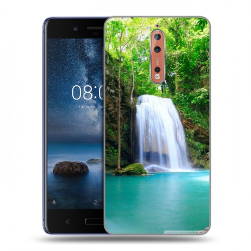 Дизайнерский пластиковый чехол для Nokia 8 Водопады