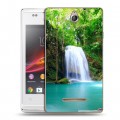 Дизайнерский пластиковый чехол для Sony Xperia E Водопады