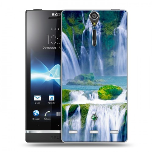 Дизайнерский пластиковый чехол для Sony Xperia S Водопады