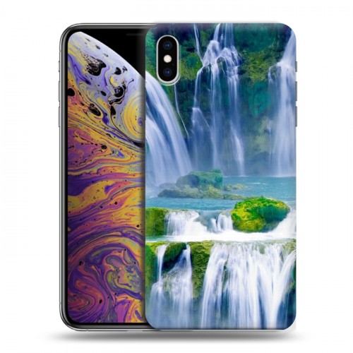 Дизайнерский силиконовый чехол для Iphone Xs Max Водопады