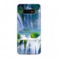 Дизайнерский пластиковый чехол для Samsung Galaxy S10 Plus Водопады