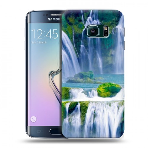 Дизайнерский силиконовый чехол для Samsung Galaxy S6 Edge Водопады