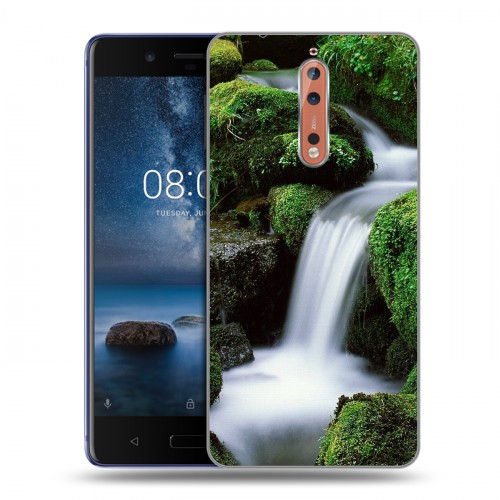 Дизайнерский пластиковый чехол для Nokia 8 Водопады