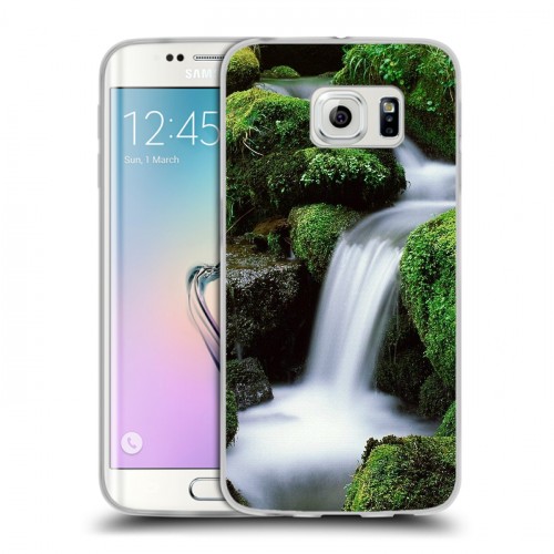 Дизайнерский пластиковый чехол для Samsung Galaxy S6 Edge Водопады