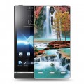 Дизайнерский пластиковый чехол для Sony Xperia S Водопады