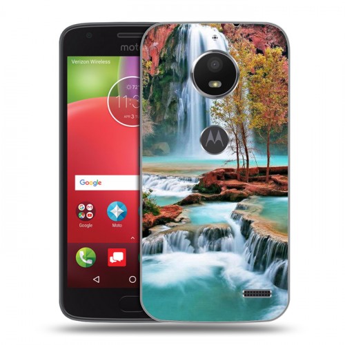 Дизайнерский пластиковый чехол для Motorola Moto E4 Водопады