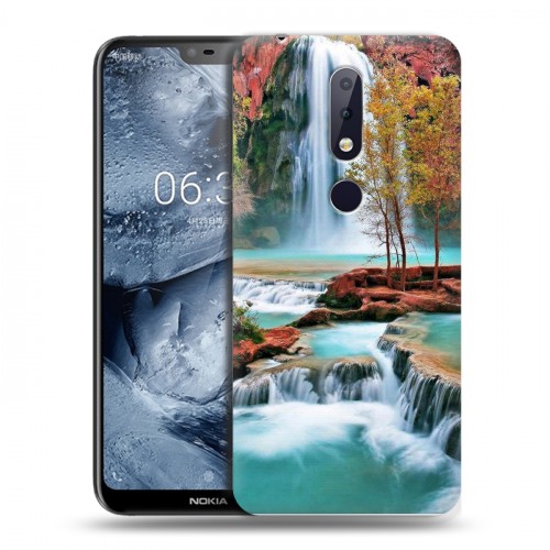 Дизайнерский пластиковый чехол для Nokia 6.1 Plus Водопады