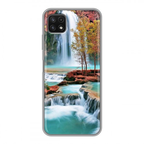 Дизайнерский силиконовый с усиленными углами чехол для Samsung Galaxy A22s 5G Водопады