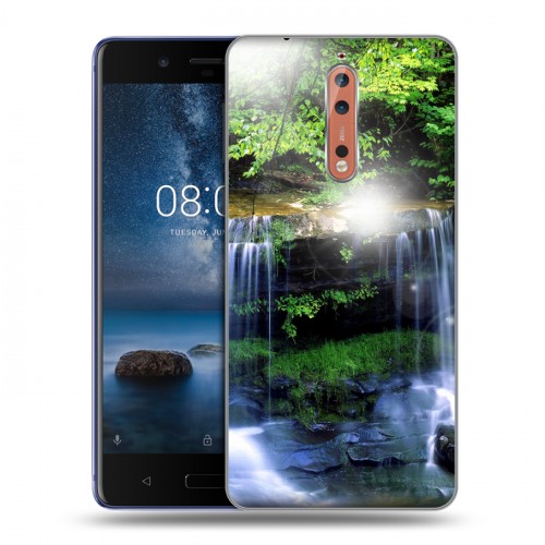 Дизайнерский пластиковый чехол для Nokia 8 Водопады