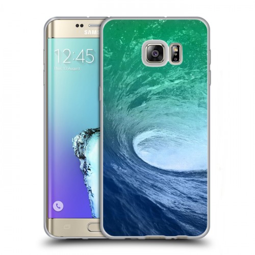 Дизайнерский пластиковый чехол для Samsung Galaxy S6 Edge Plus Волны