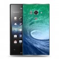 Дизайнерский пластиковый чехол для Sony Xperia acro S Волны