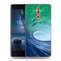 Дизайнерский пластиковый чехол для Nokia 8 Волны