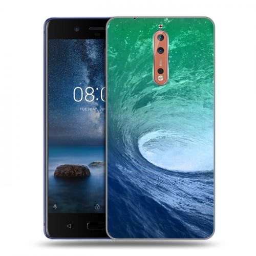 Дизайнерский пластиковый чехол для Nokia 8 Волны