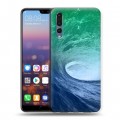 Дизайнерский силиконовый с усиленными углами чехол для Huawei P20 Pro Волны