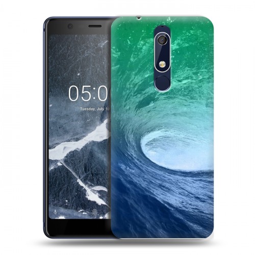 Дизайнерский пластиковый чехол для Nokia 5.1 Волны