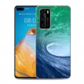 Дизайнерский силиконовый с усиленными углами чехол для Huawei P40 Волны